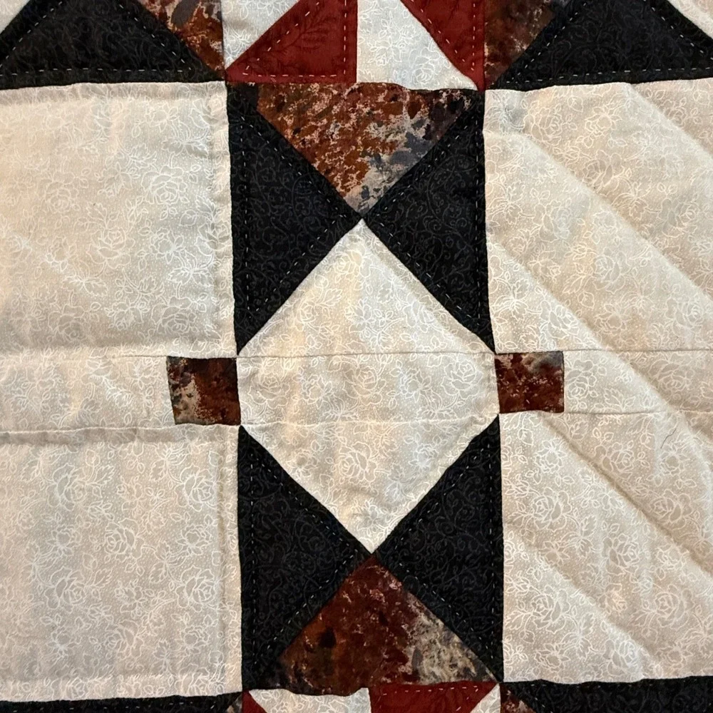 Handmade Quilt Wall‎ Hanging Americana Star Pattern Rustic Farmhouse Decor